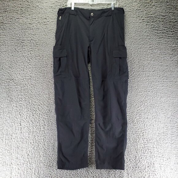 Duluth Trading Pants Mens XLx36 Black Convertible Cargo Lightweight Nylon - Picture 1 of 10